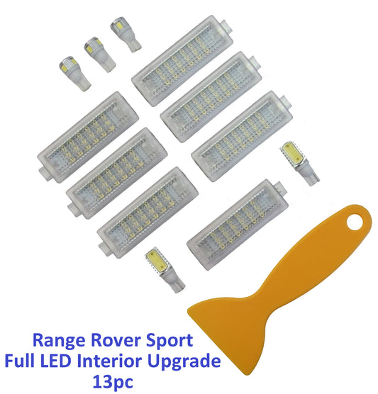 Full LED White Interior Light Kit for Range Rover Sport (13pc) 2005-2013