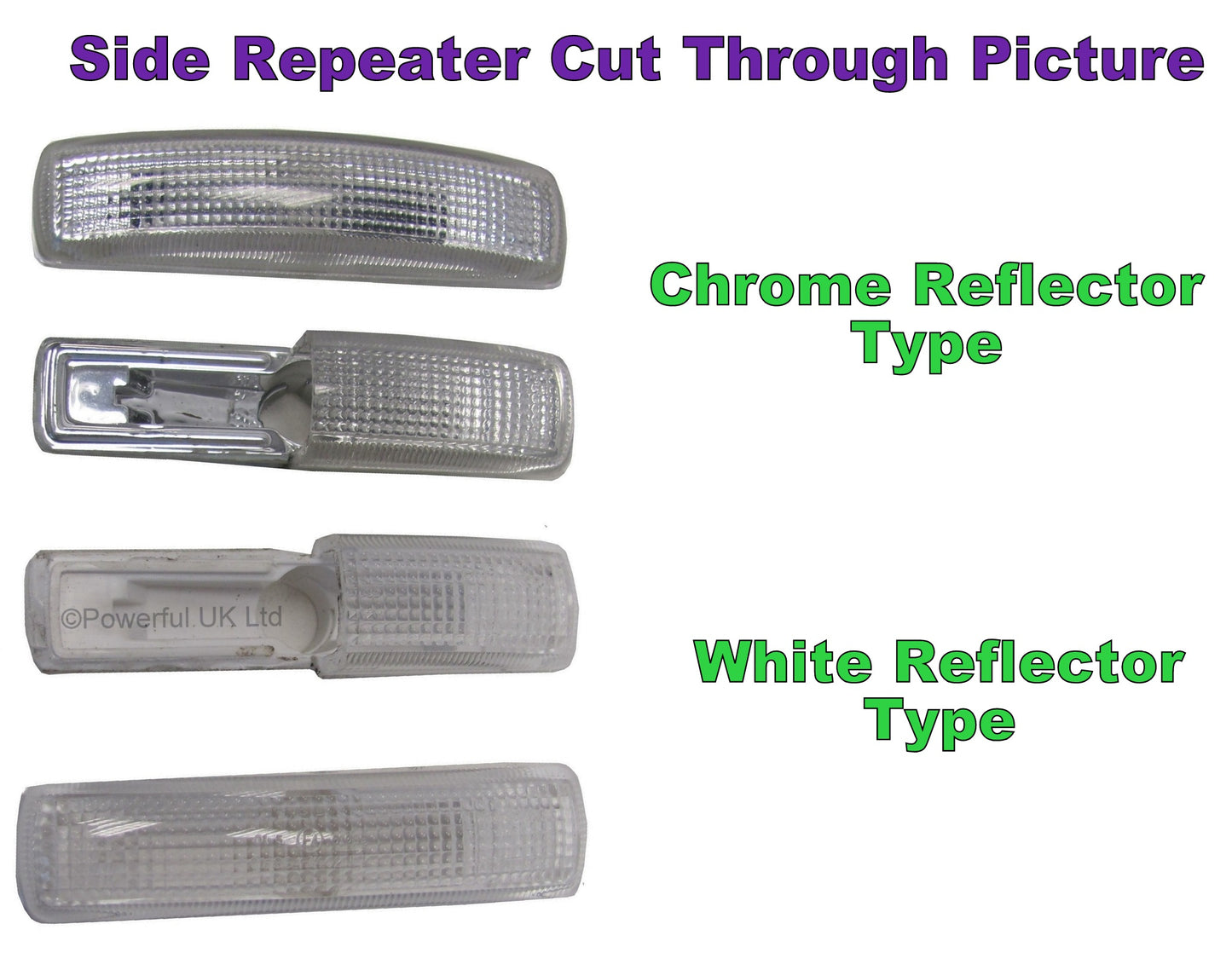 Clear Side Repeaters for Land Rover Freelander 2 - Clear with Chrome Reflector