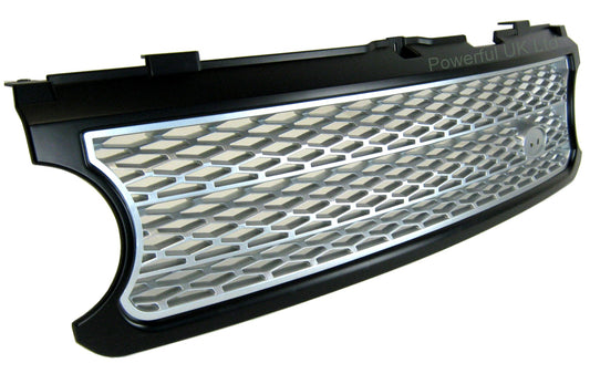 "Supercharged Style" Grille for Range Rover L322 05-09 - Black + Silver