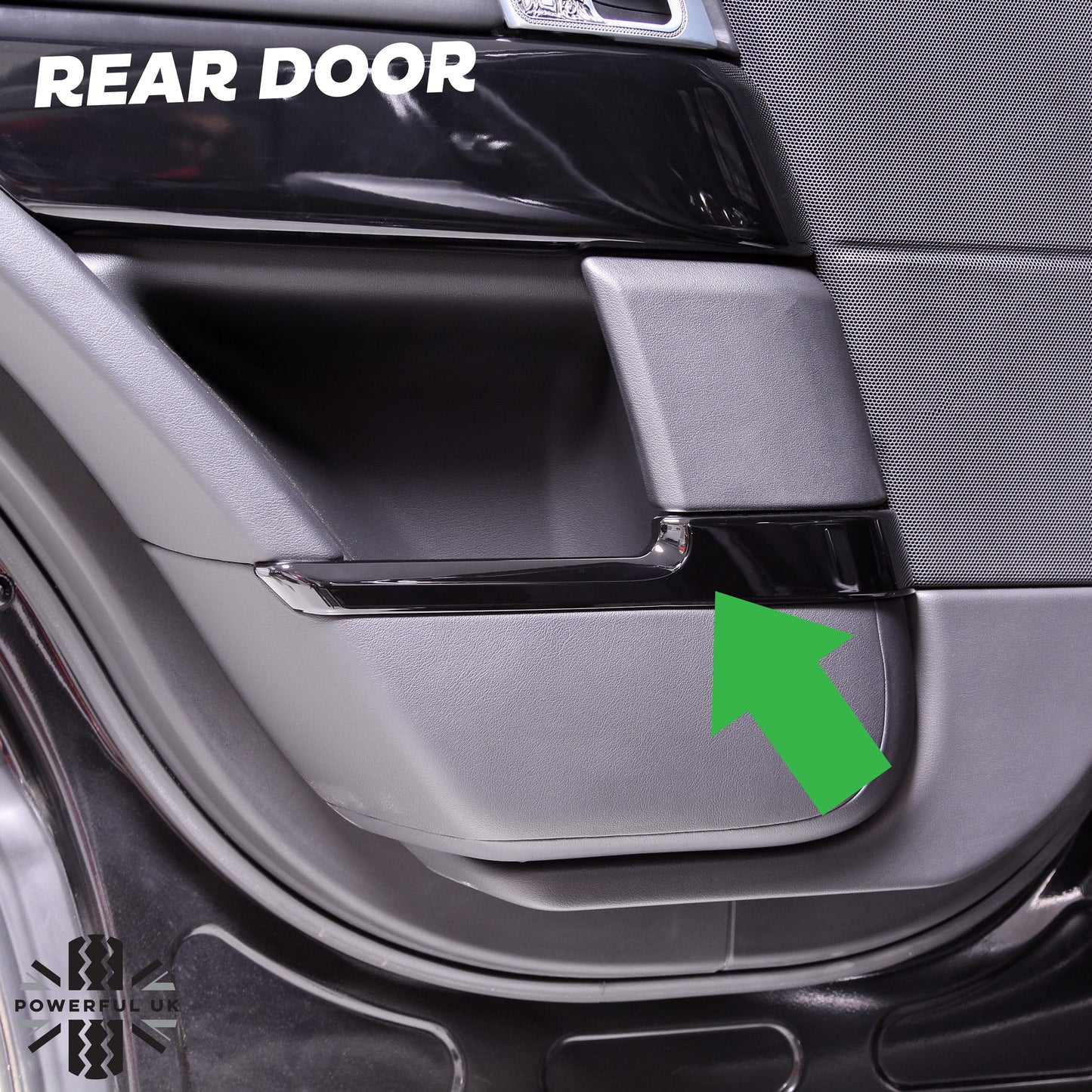4x Door card bin pocket liner Covers Black for Range Rover L405 interior