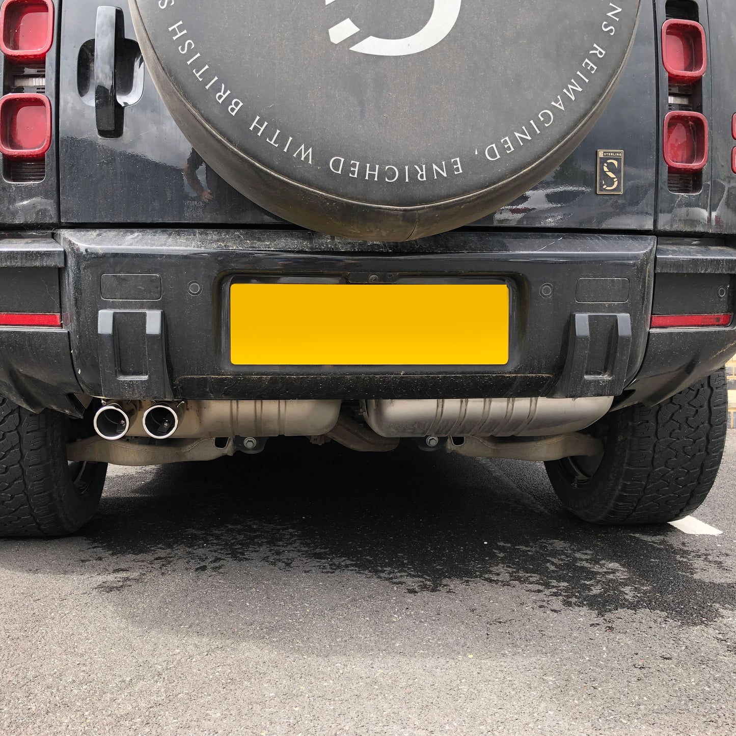 Exhaust Tips for Land Rover Defender L663 (for 55mm exhaust) - Technical Black