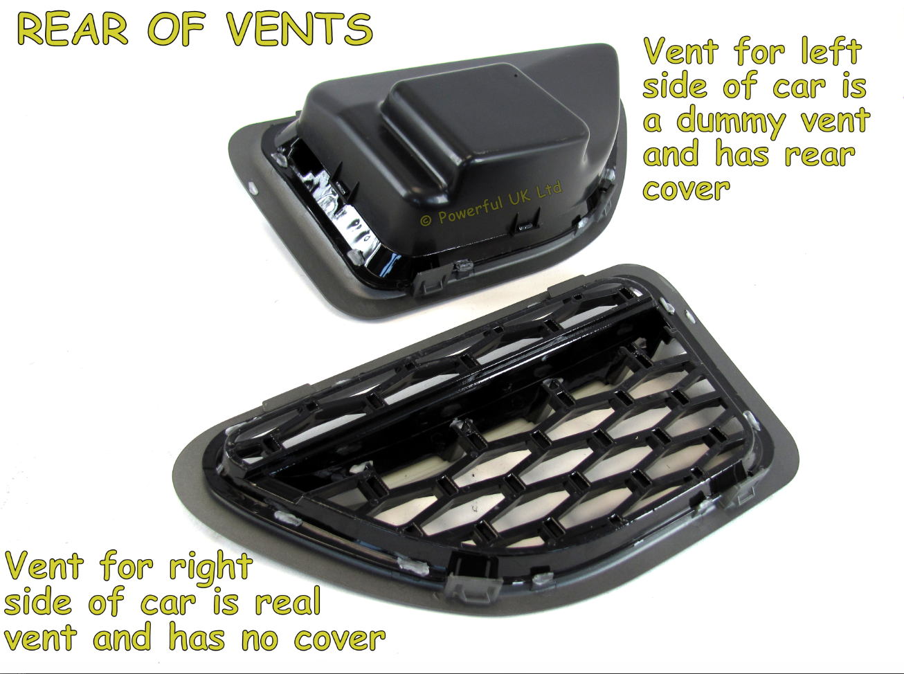 Side Vents - Black/Silver/Black for Range Rover Sport 2005