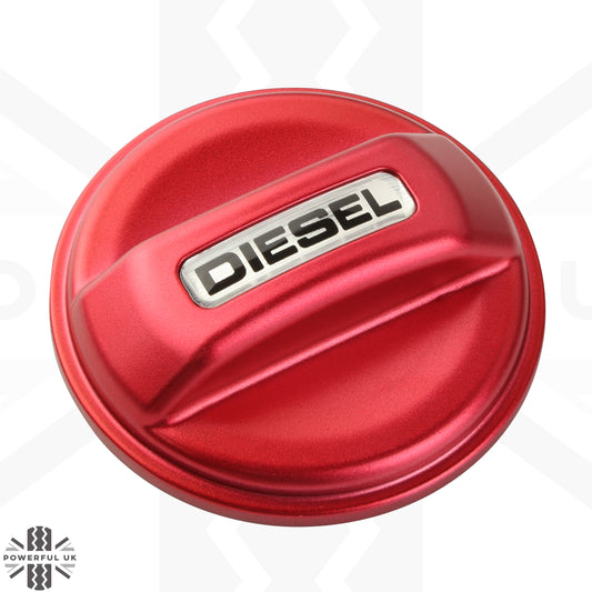 Fuel Filler Cap Cover for Land Rover Freelander 2 - DIESEL - Red