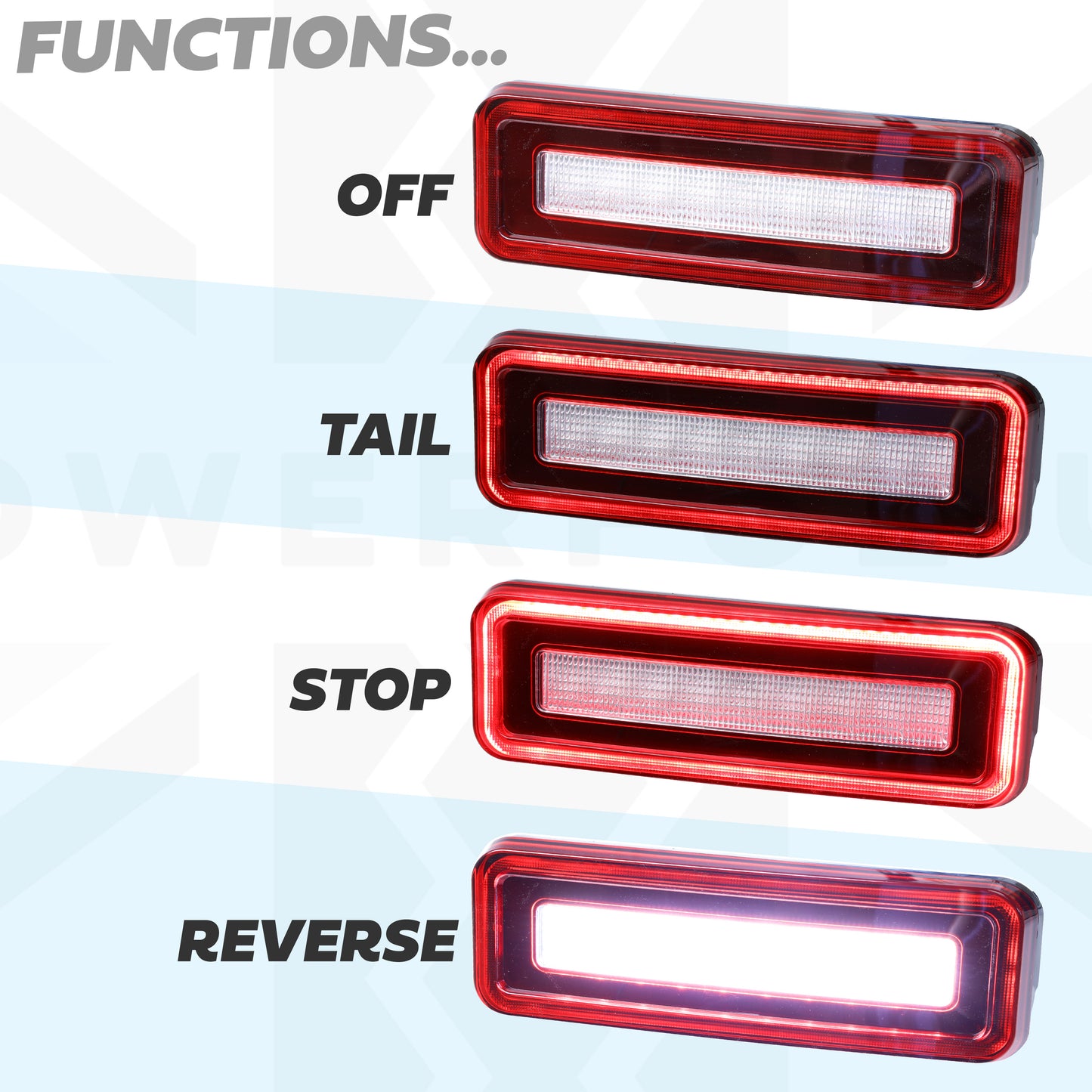 LED stop/tail/reverse Kit for Land Rover Defender L663 - Red Lens