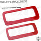 Rear Bumper Tow Loop Finisher Inserts - RED - for Land Rover Defender L663