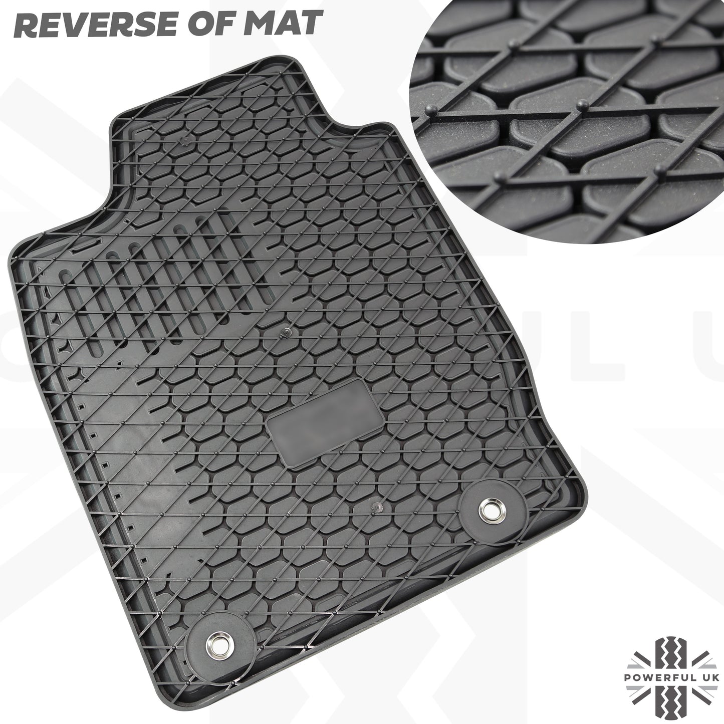Rubber Floor Mats 4pc - RHD - for Mitsubishi L200 2016-19 (no climate control)