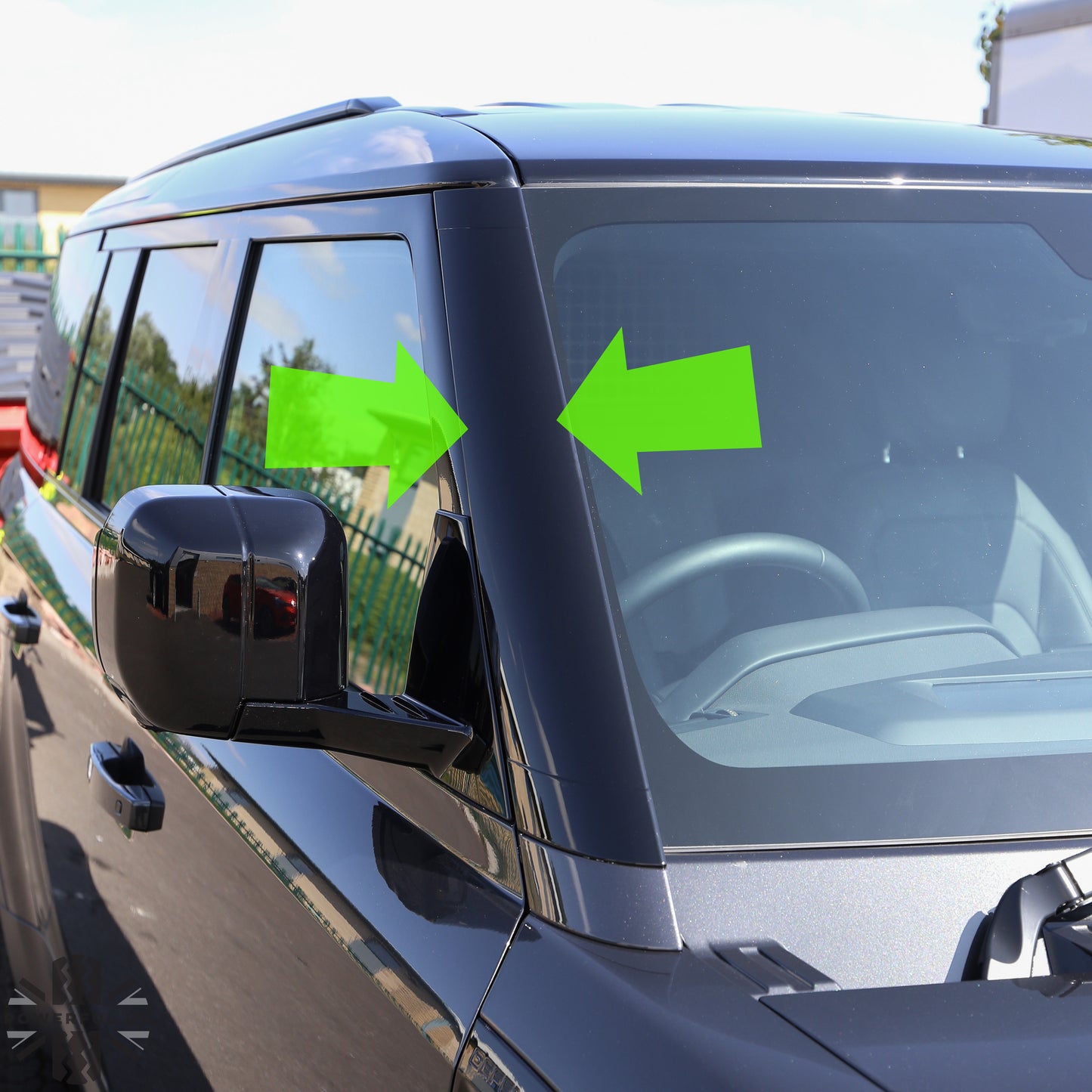 A Pillar Windscreen Finisher in Gloss Black for Land Rover Defender L663 - RIGHT (Early Type)