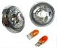 Side Repeaters (Pair) for Range Rover L322 - Crystal with Chrome Surround