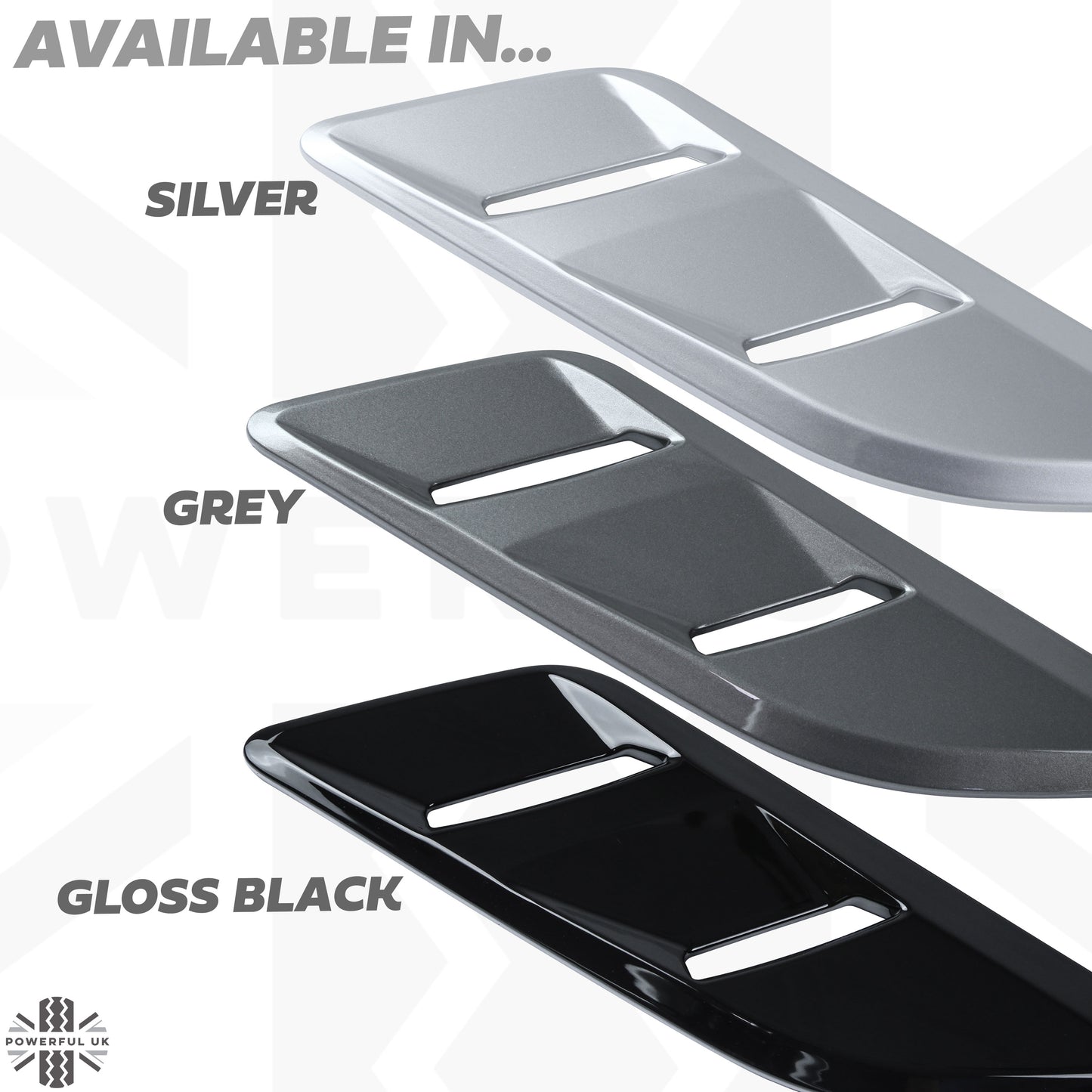 Bonnet Vent 'Double Louvre' Inserts for Range Rover Sport L494 - Gloss Black