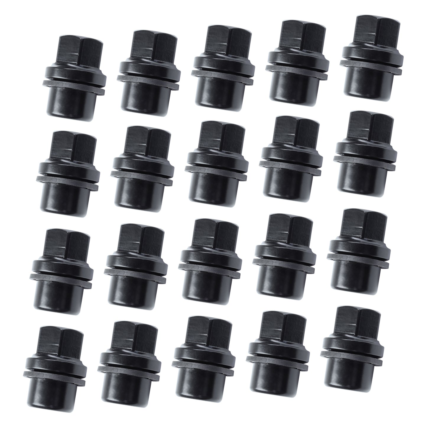 Black Alloy Wheel Nuts 20pc kit for Land Rover Classic Defender - Alloy wheel type