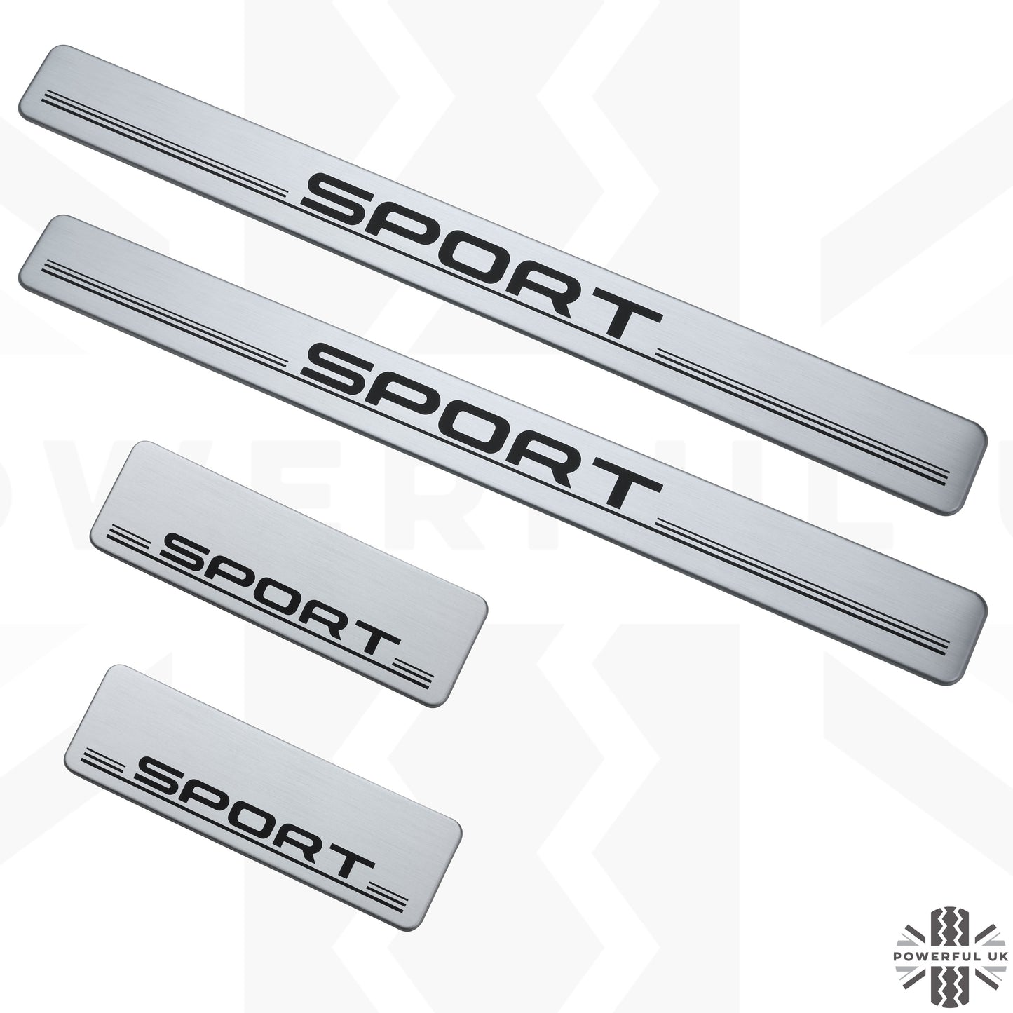 Door Scuff Plate Insert Set for Land Rover Discovery Sport (2015-20) - Silver
