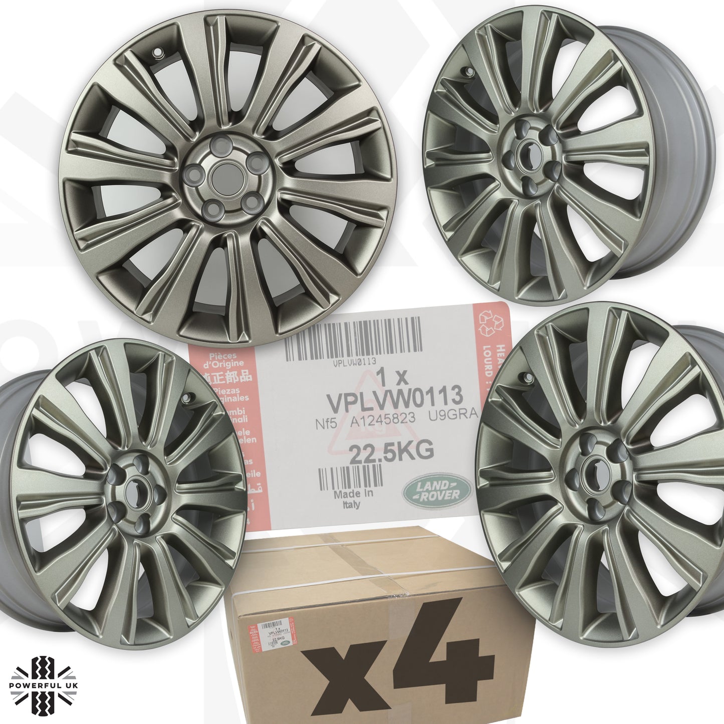 19" Alloy Wheels - Satin Grey Gold - Set of 4 for Land Rover Discovery Sport Genuine