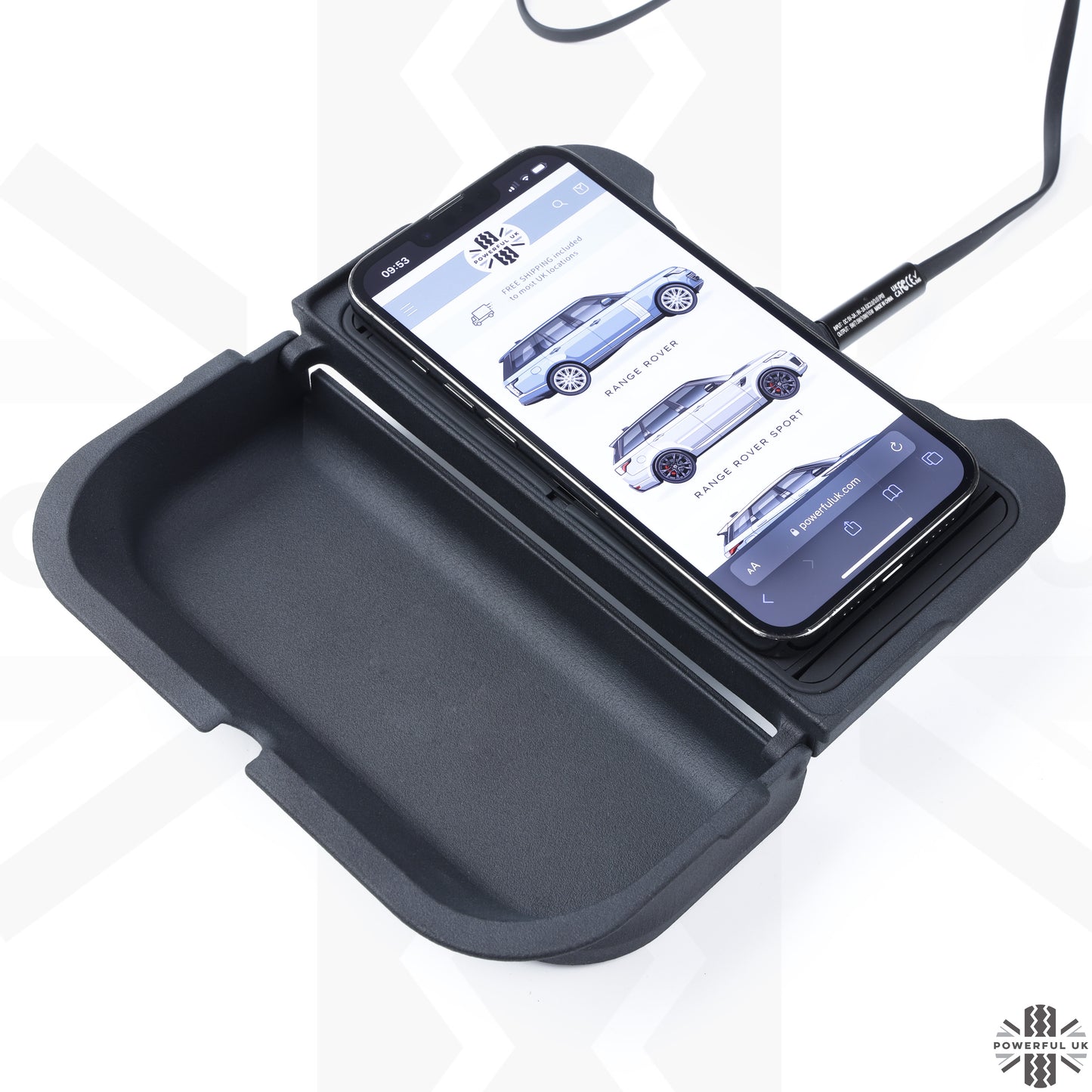 Cubby Box Wireless Phone Charging Kit for Range Rover Sport L320 (No Fridge)