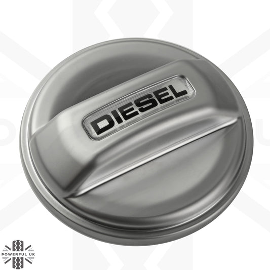 Fuel Filler Cap Cover for Land Rover Freelander 2 - DIESEL - Silver