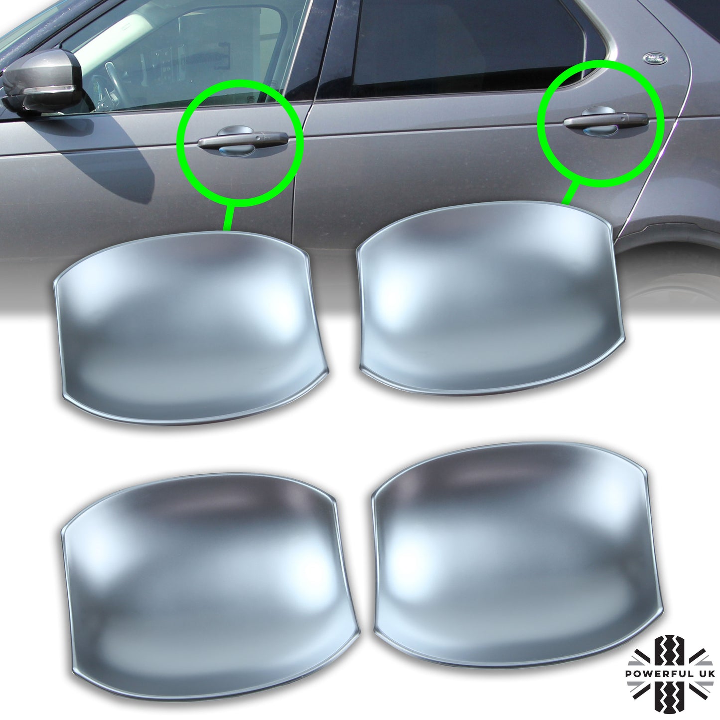 Door Handle Scuff Plates (4 pc) - Silver - for Land Rover Discovery 5
