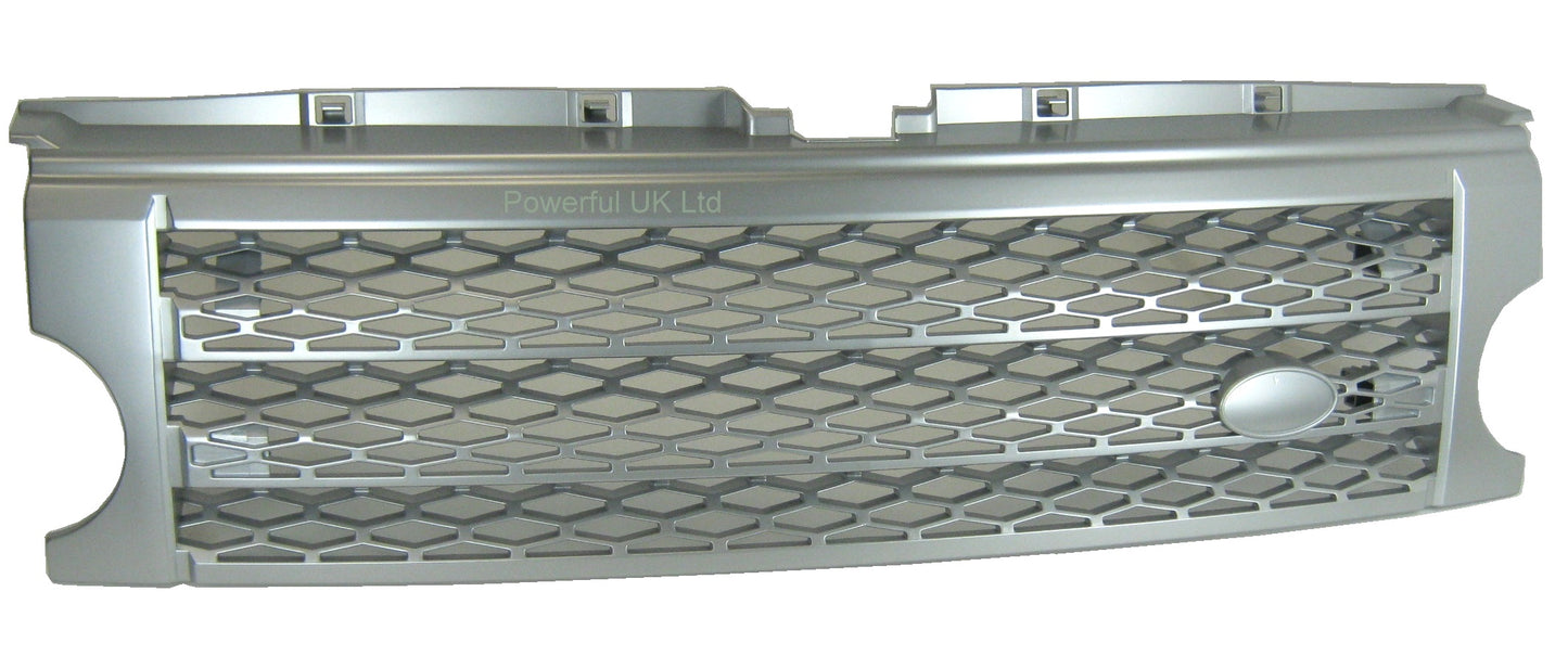Supercharged Style Front Grille in Silver for Land Rover Discovery 3