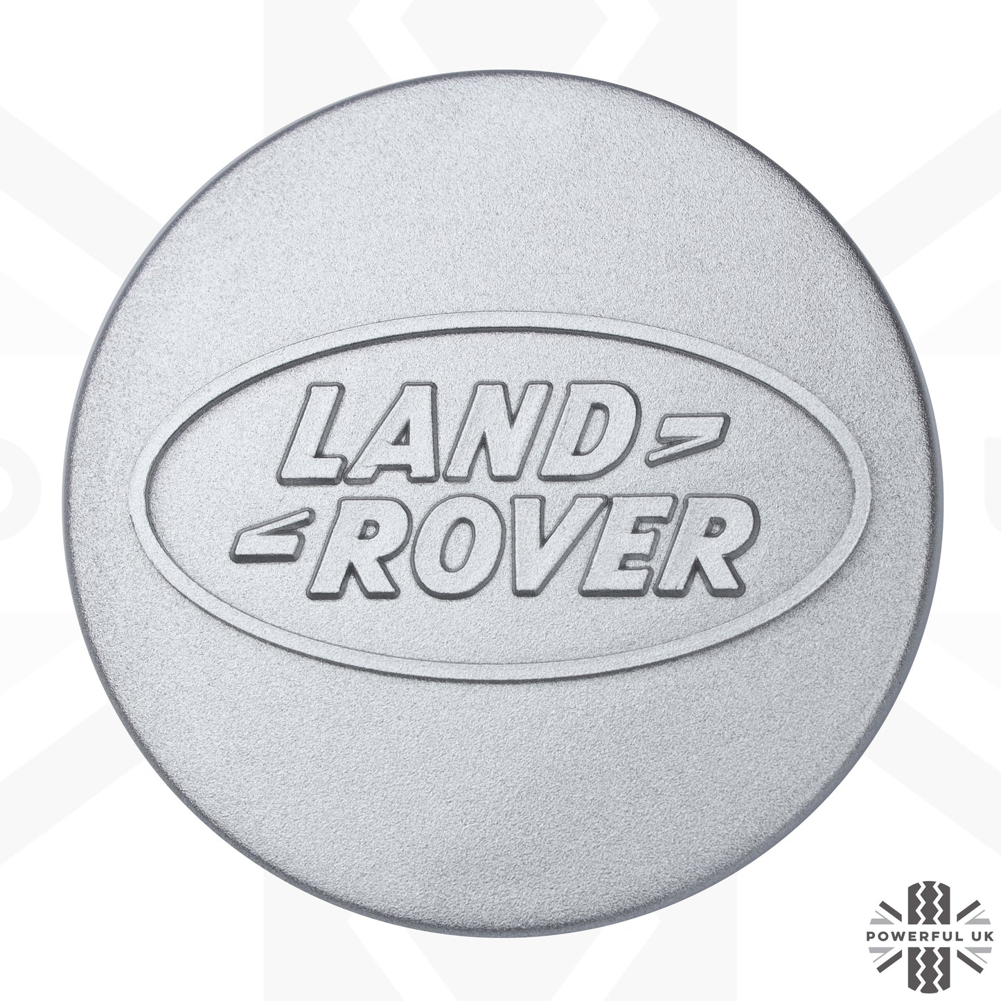 Genuine 4x Alloy Wheel Centre Caps (EARLY/LARGE type) for Land Rover Classic Defender - Silver