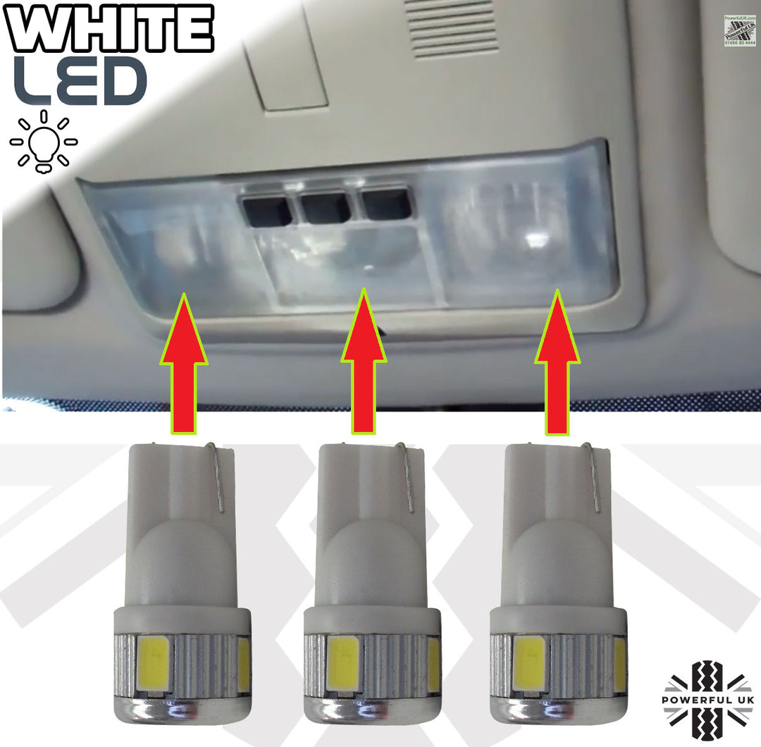 White LED Roof Interior Light Kit for Range Rover Sport L320 (3pc