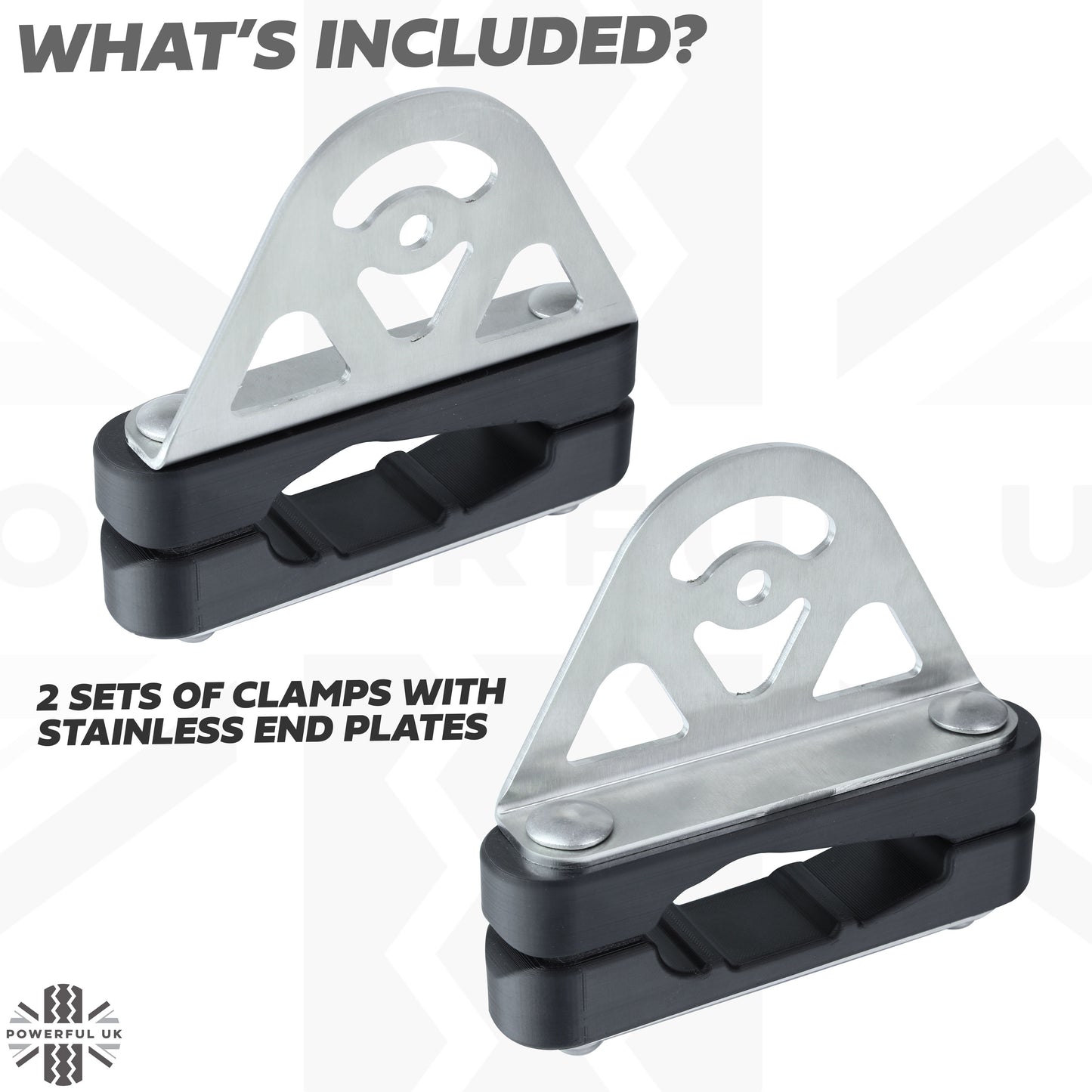 Roof Rack Mount Clamp for the Land Rover Defender L663 - Kit D (Stainless)