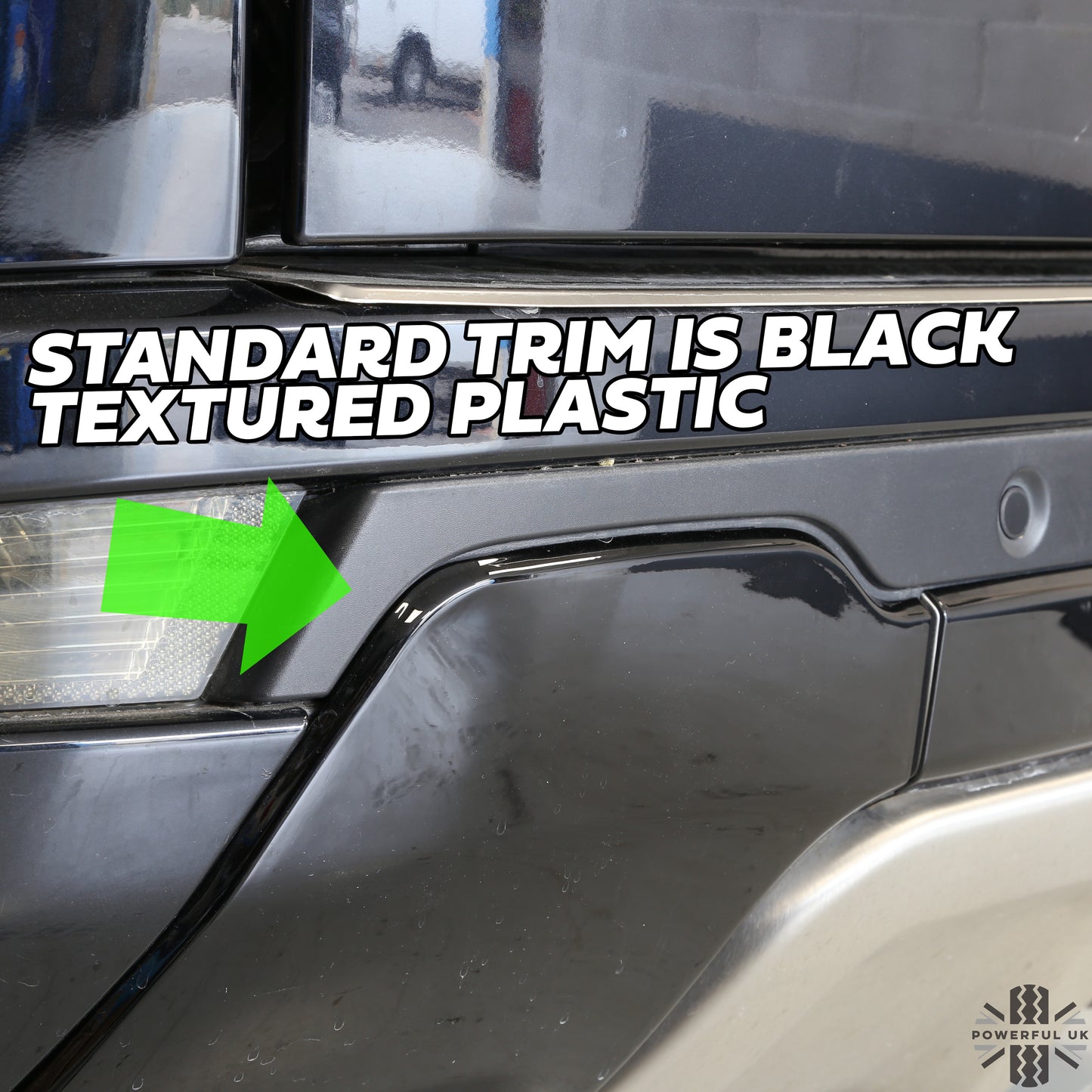 Rear Bumper Trim Strip (Dynamic models only) - Gloss Black for Range Rover Evoque