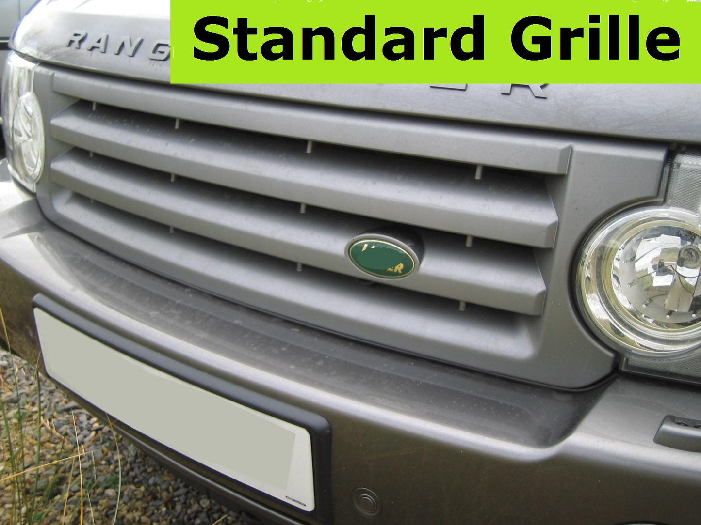 Front Grille 05-09 - Grey Frame & Silver Mesh - Genuine for Range Rover L322 Supercharged