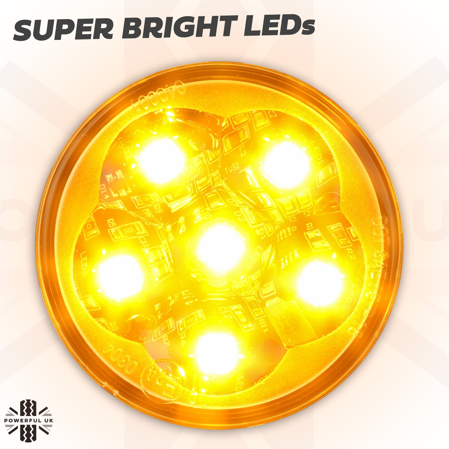 LED Round Indicator Lights 60mm - Pair