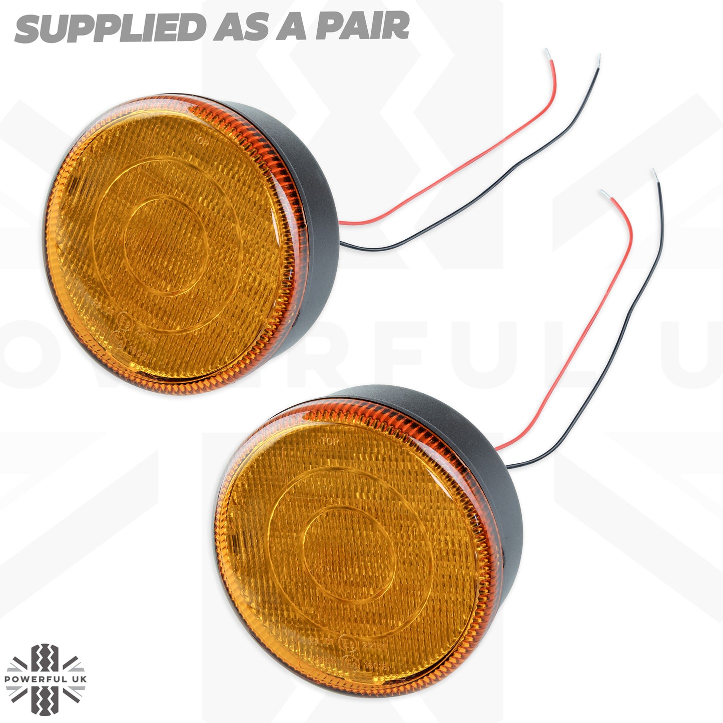 NAS Style Rear LED Indicators - 95mm for Land Rover Defender - PAIR