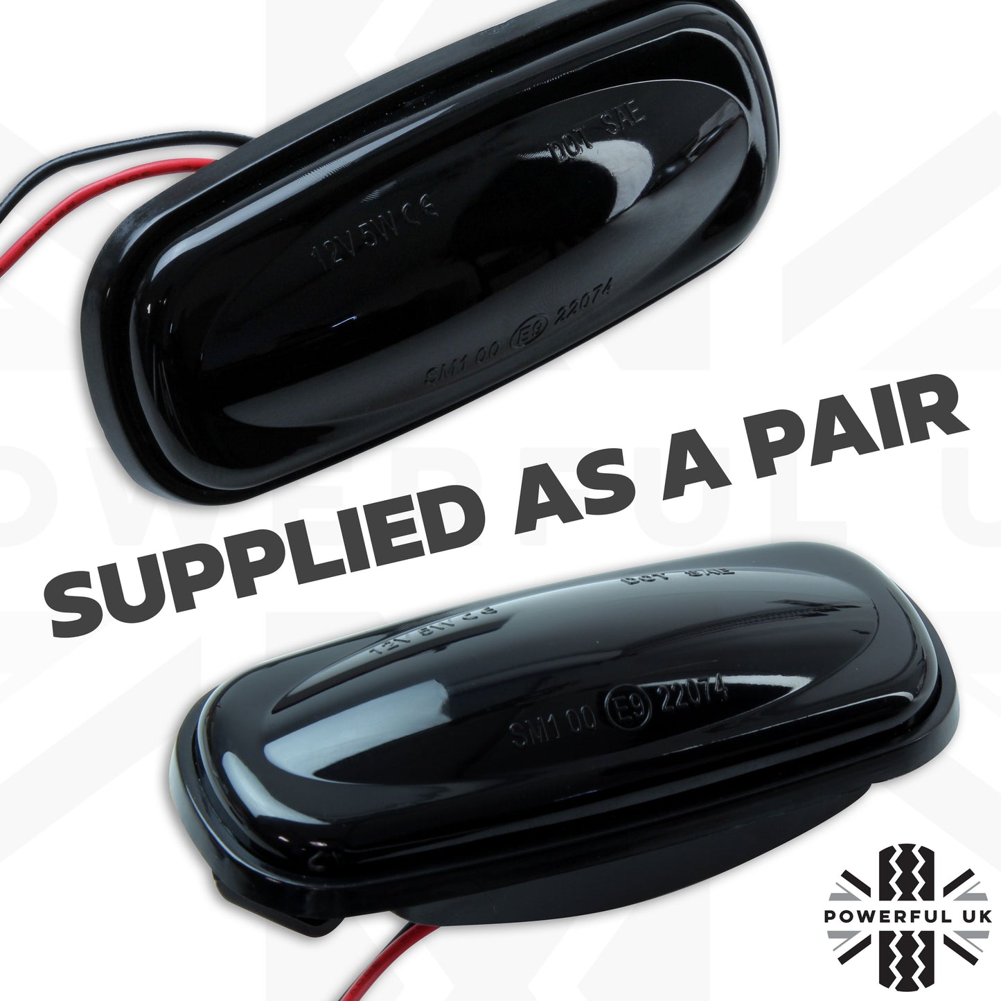 Side Repeaters (Pair) - LED - Smoked - Dynamic Sweep for Land Rover Discovery 2