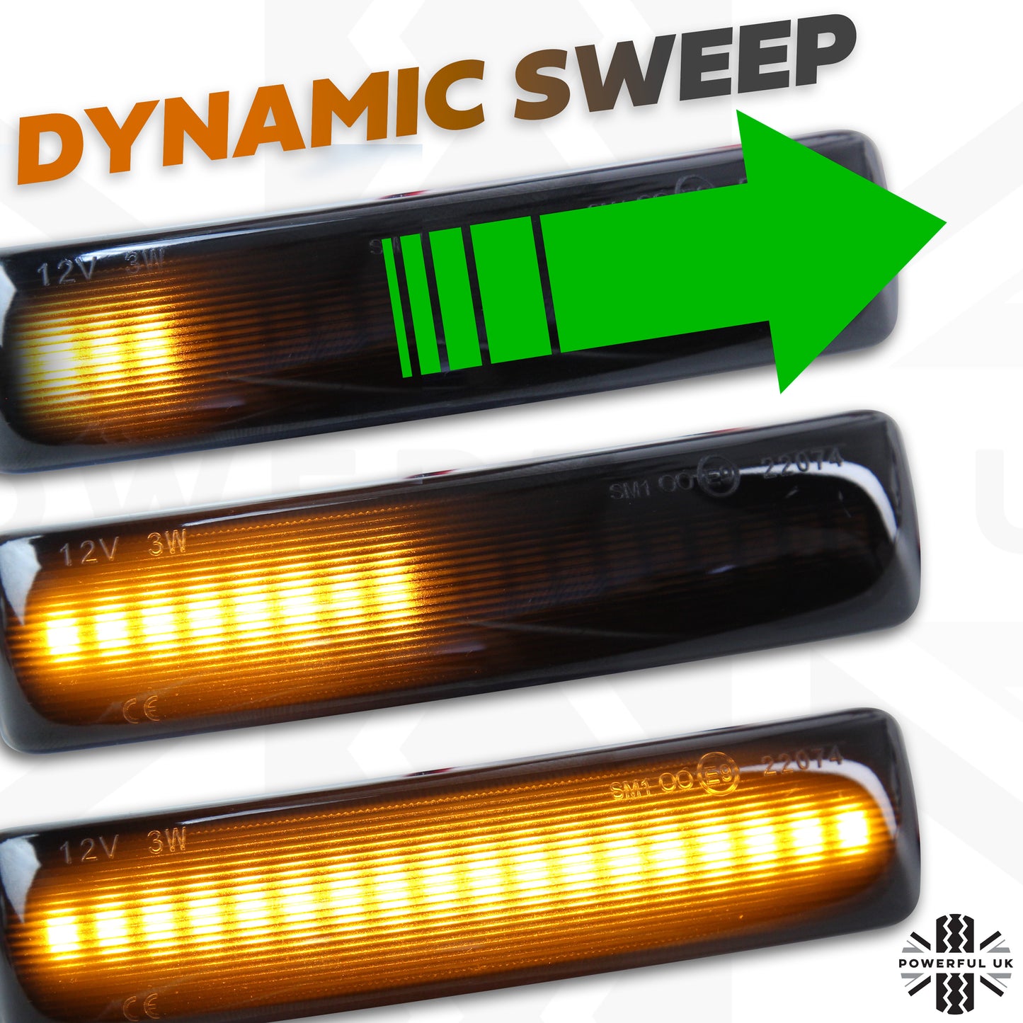 LED Dynamic Sweep Side Repeaters for Range Rover Sport L320 (Pair) - Smoked