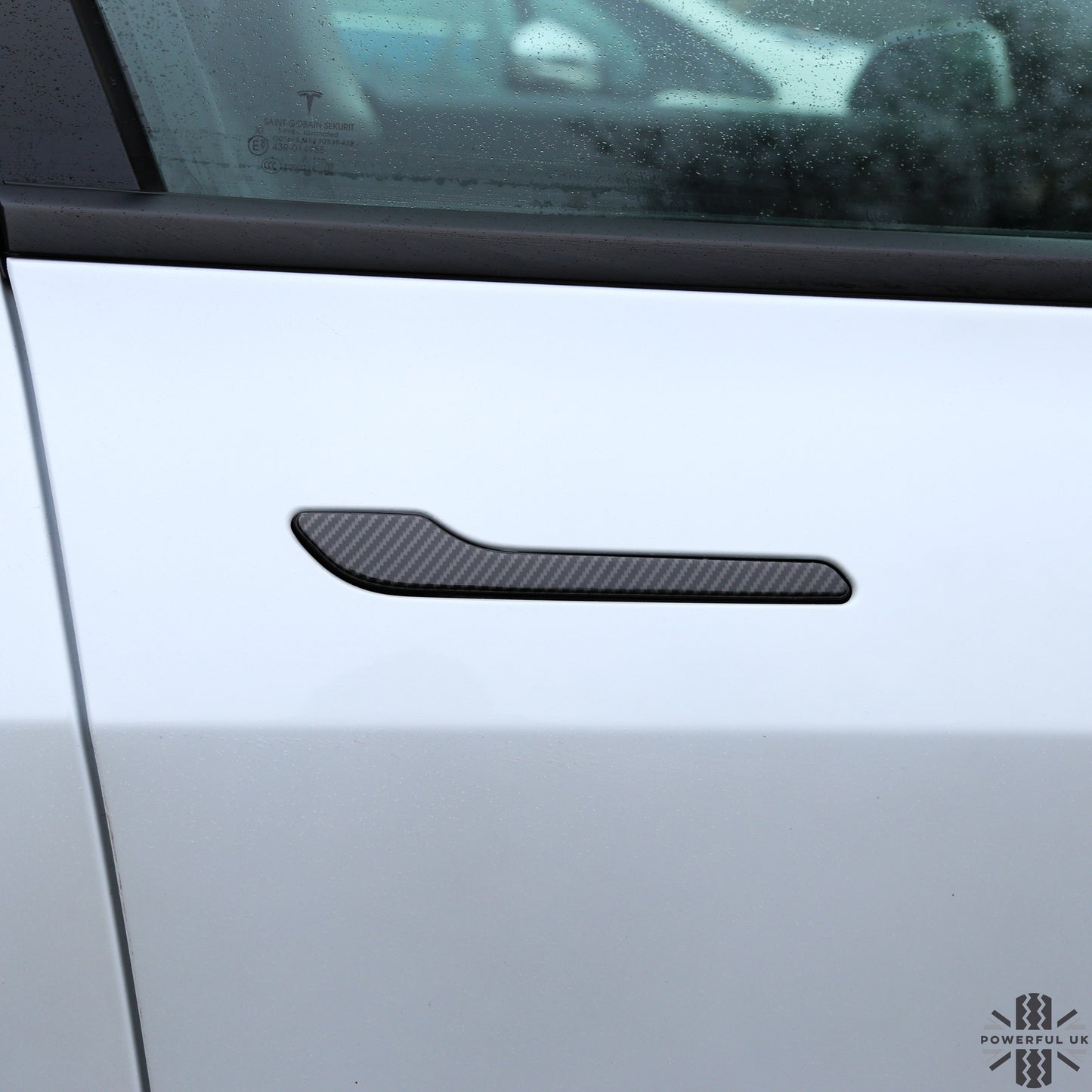 Exterior Door Handle Cover Set (4pc) in Carbon Fibre for Tesla Model 3