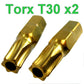 Torx T30 Star Pin Screwdriver Security Bit - 2 PK (Star & Pin)