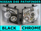 LED Twin Projector Headlight Kit - Black - for Nissan Navara D40