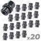 Black Alloy Wheel Nuts 20pc kit for Land Rover Classic Defender - Alloy wheel type