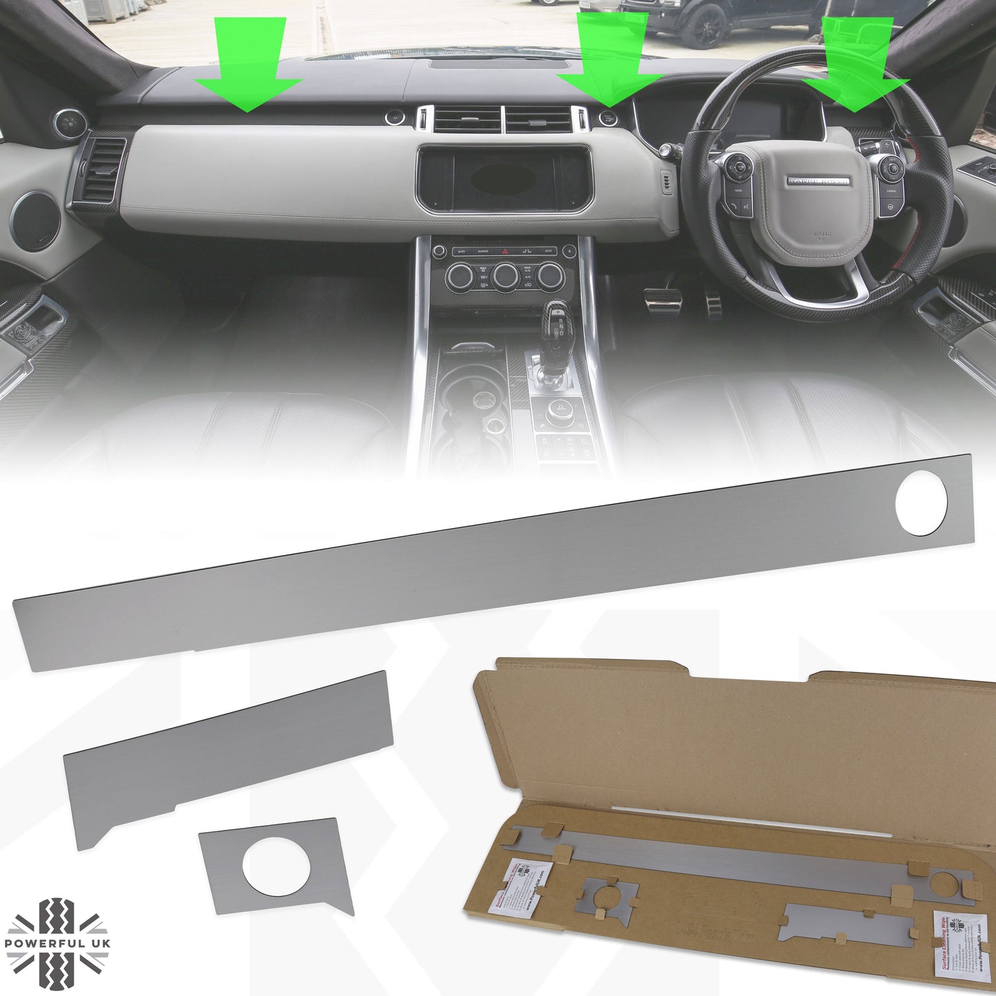 Dash Insert Kit - Range Rover Sport L494 (RHD) - Brushed Aluminium RHD