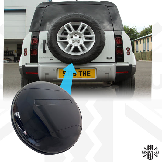 Spare Wheel Cover in GLOSS BLACK for Land Rover Defender L663