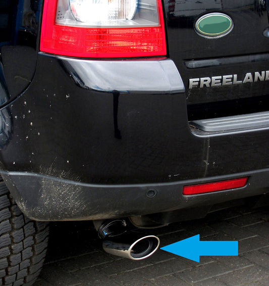 Stainless Steel Exhaust Trim for Land Rover Freelander 2 - Single Sport Tailpipe