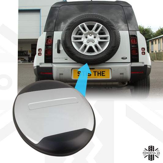 Spare Wheel Cover in FUJI WHITE for Land Rover Defender L663
