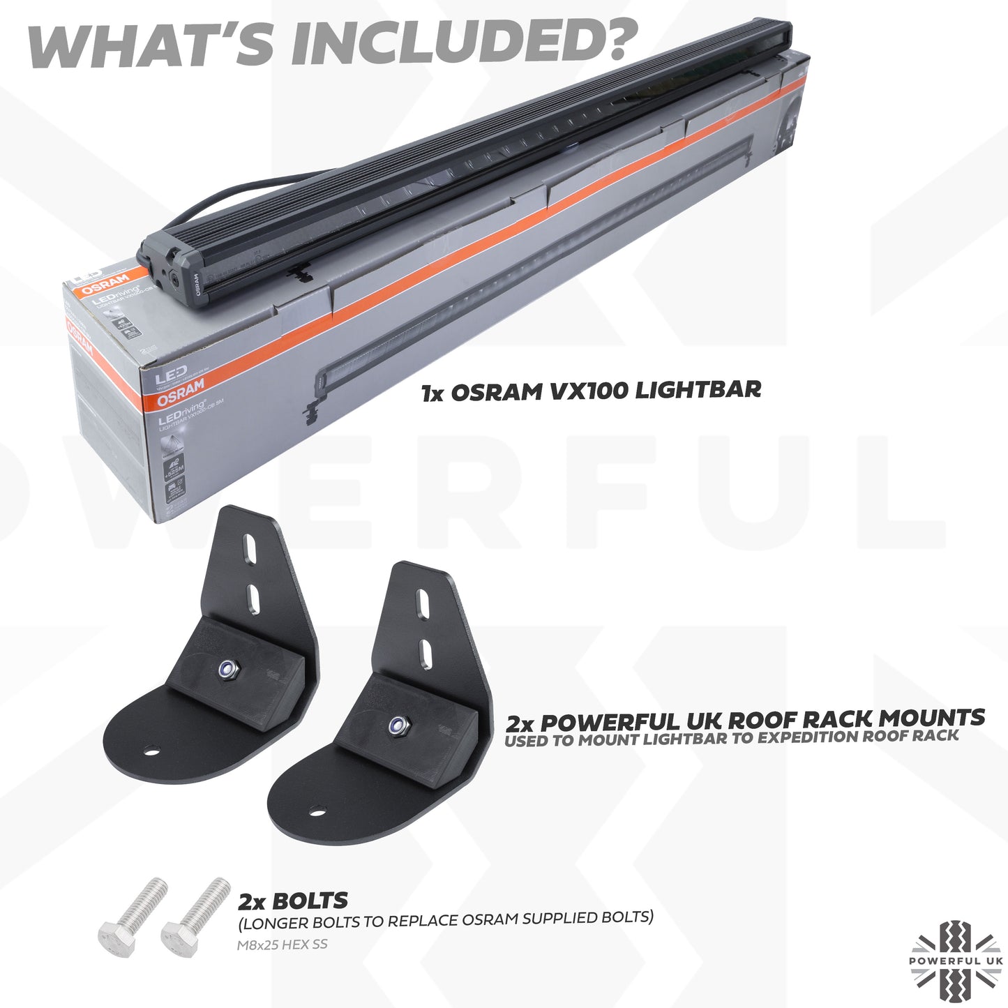 40" OSRAM Light Bar & Roof Rack Mount Kit for the Land Rover Defender L663