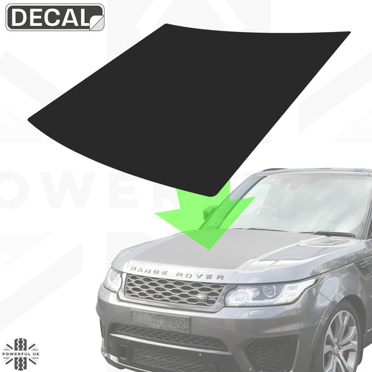 Bonnet Decal - Matt Black for Range Rover Sport L494 (2014-17)