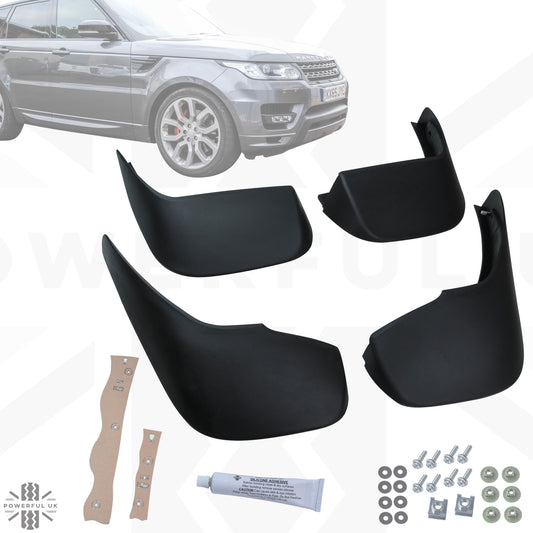 Front & Rear Mudflap Kit for Range Rover Sport L494 WITHOUT Side Steps