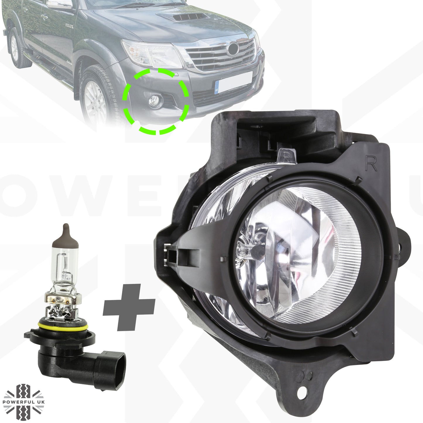 Front Fog Lamp - Right - Toyota Hilux Mk7 Late Type (2012-15)