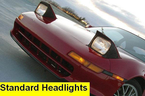 Crystal Square Headlights Toyota MR2 (Pair) H4 with E Mark - RHD
