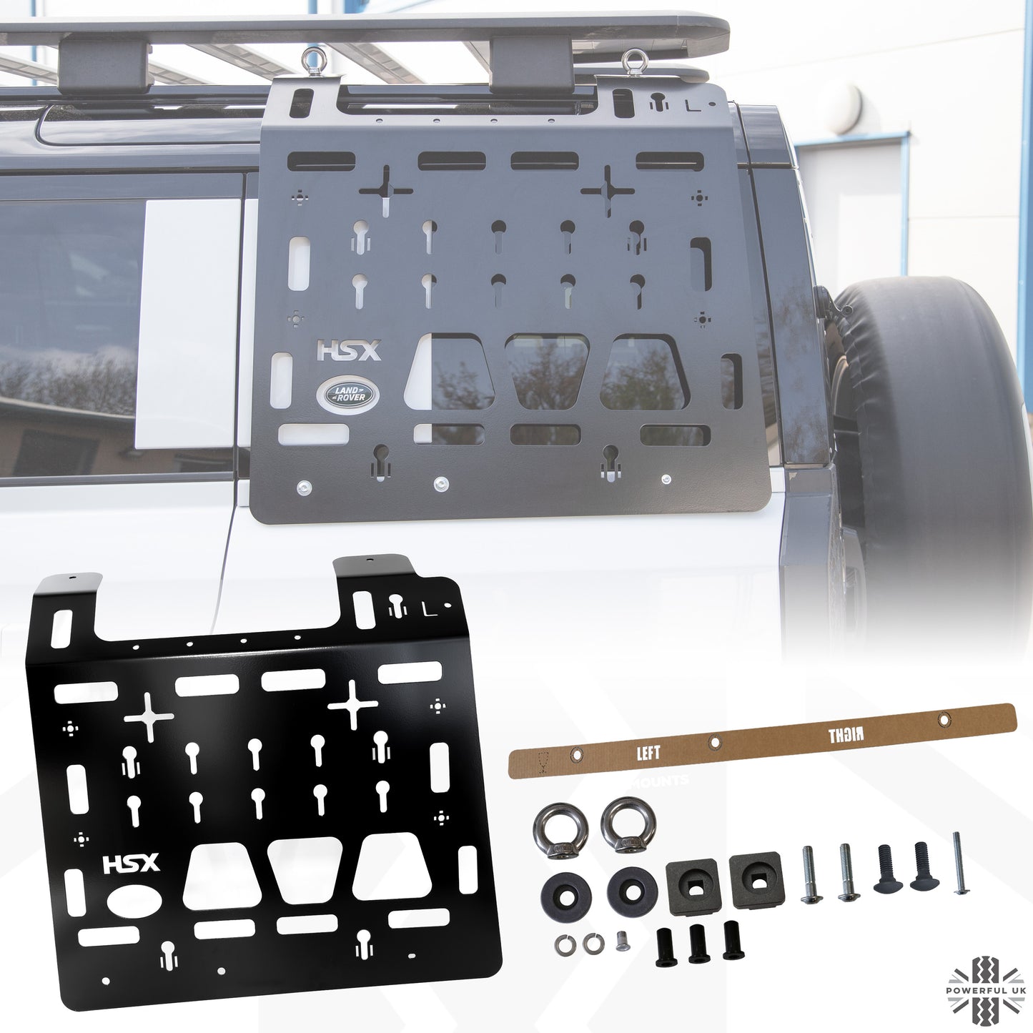 Molle Plate Kit - Black - LH - for Land Rover Defender L663 (110 Model )