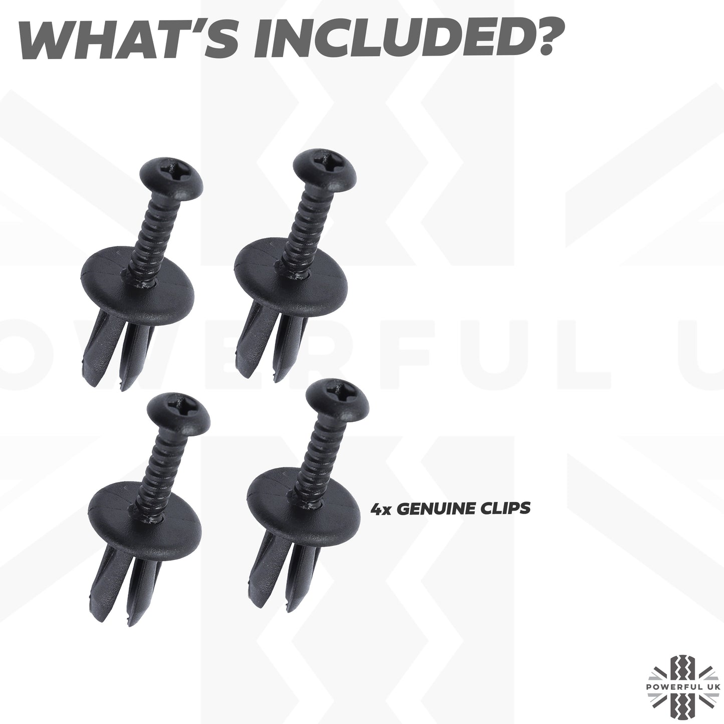 4x Clips for Front Grille (Plastic Screw Rivet type) for Range Rover Sport L494