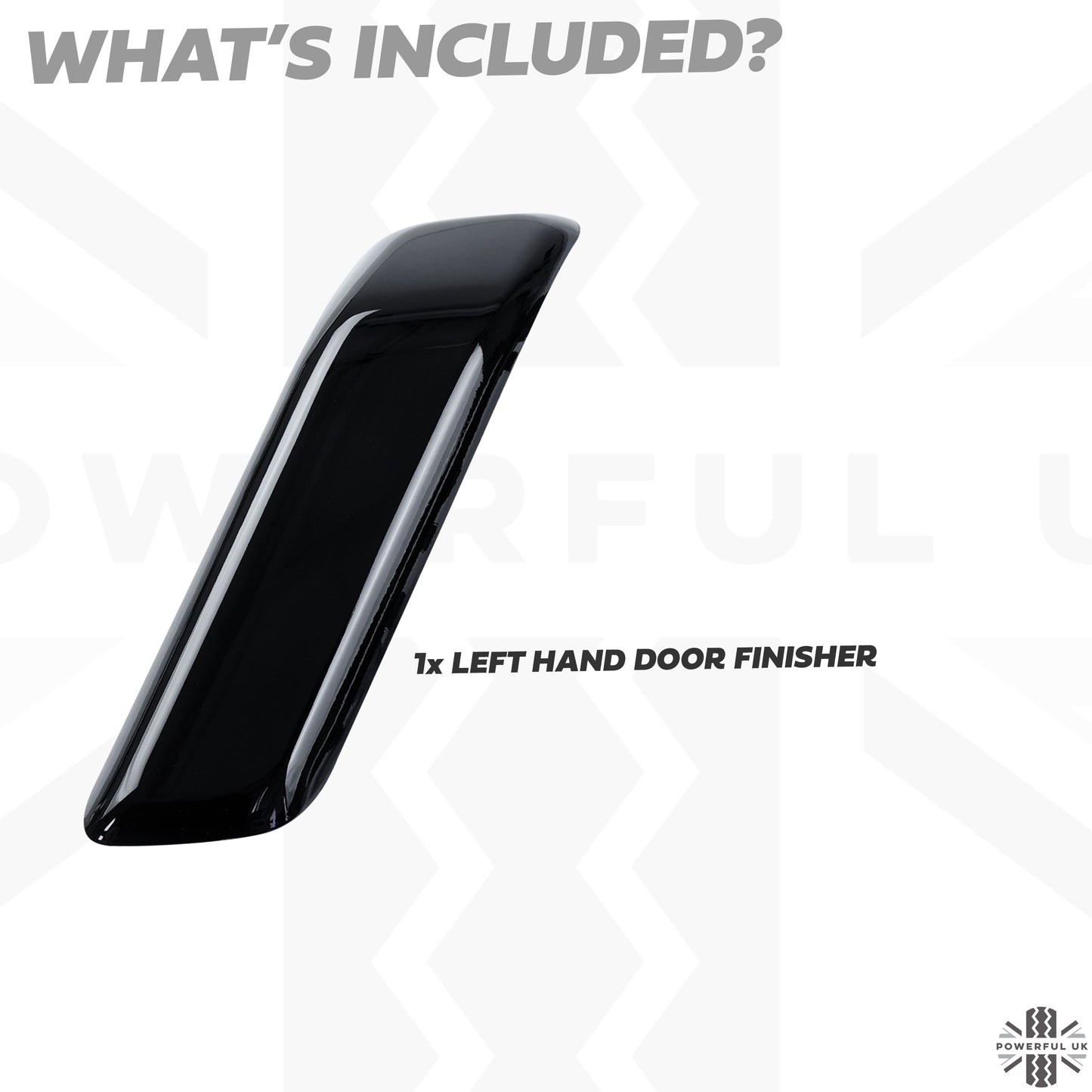 Interior Door Pull Finisher in Gloss Black for Defender L663 90 - RHD