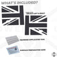 Side Panel Decal Kit - 'Union Jack Flag' - Matte Black for Land Rover Defender L663(90)
