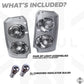 Front Side Light / Indicator Assembly for Range Rover L322 - Clear Indicator/Silver Body - PAIR