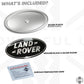 Black & Silver Badge on Silver Sloped Plinth for Land Rover Discovery 5