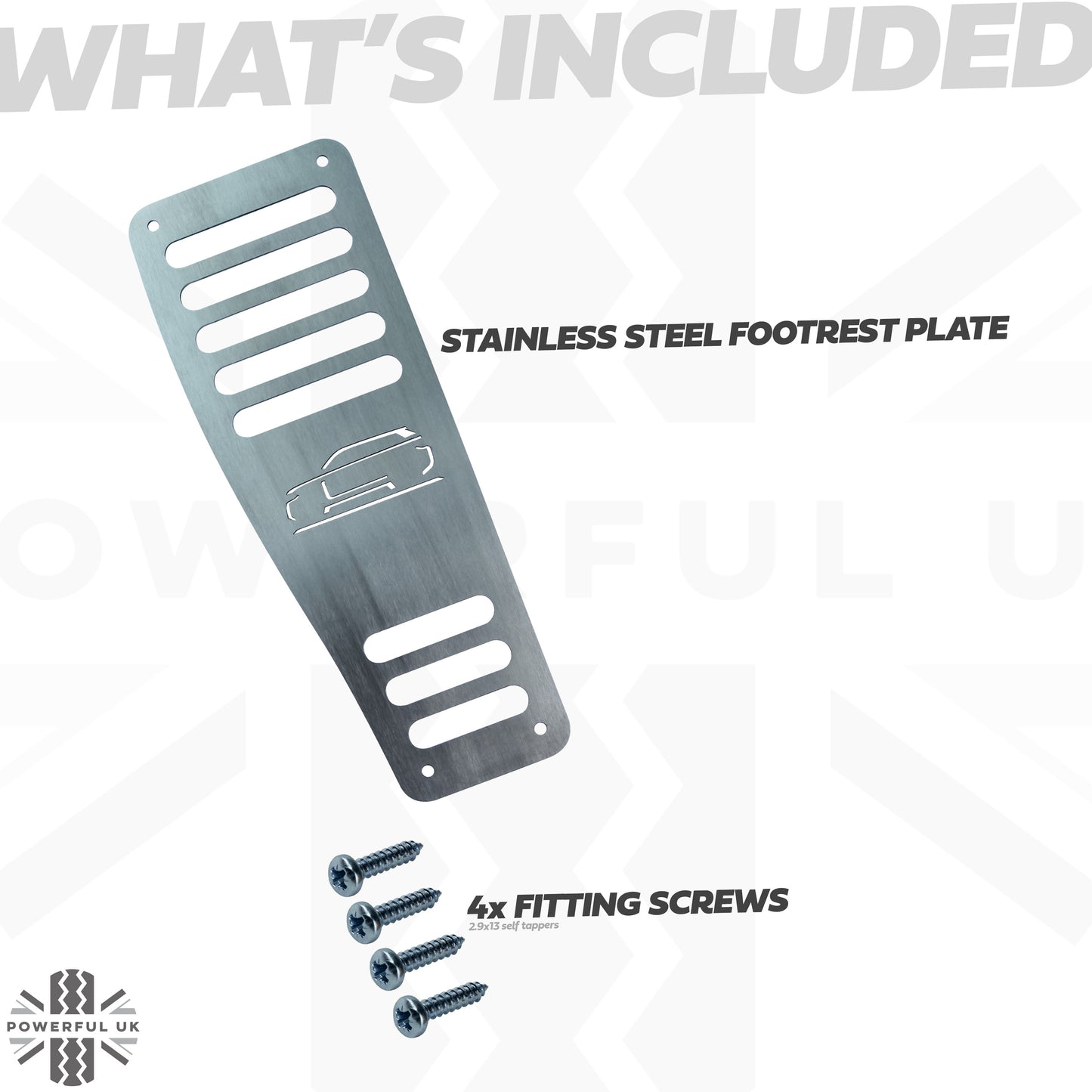 Stainless Steel Footrest Plate for Range Rover Sport L494  RHD