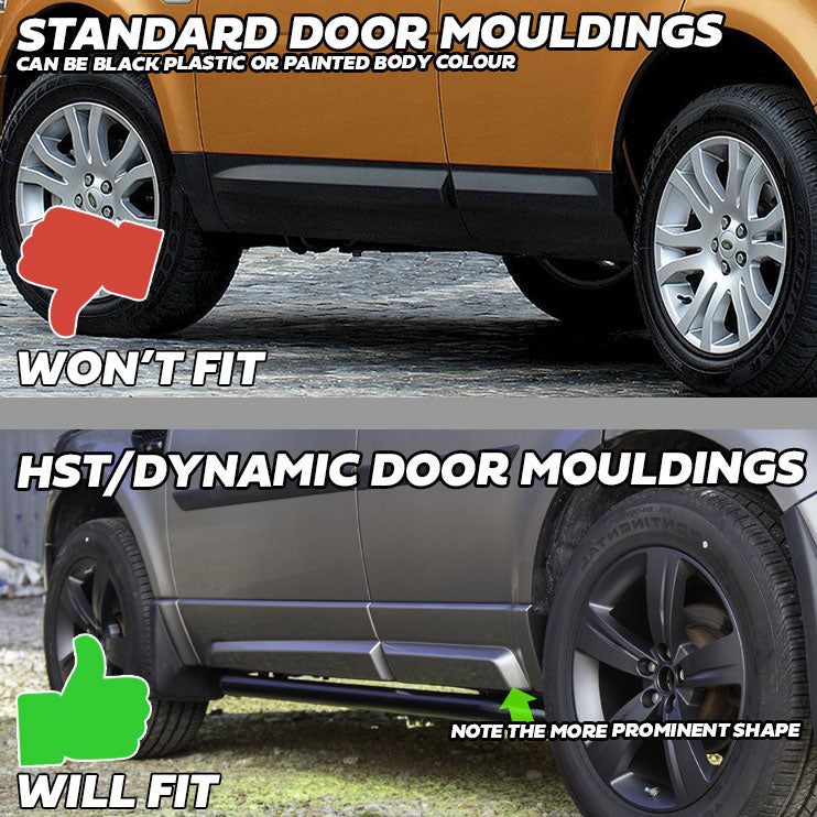 HST/Dynamic Lower Door Moulding in Unpainted ABS - Front Left Small Section - for Land Rover Freelander 2